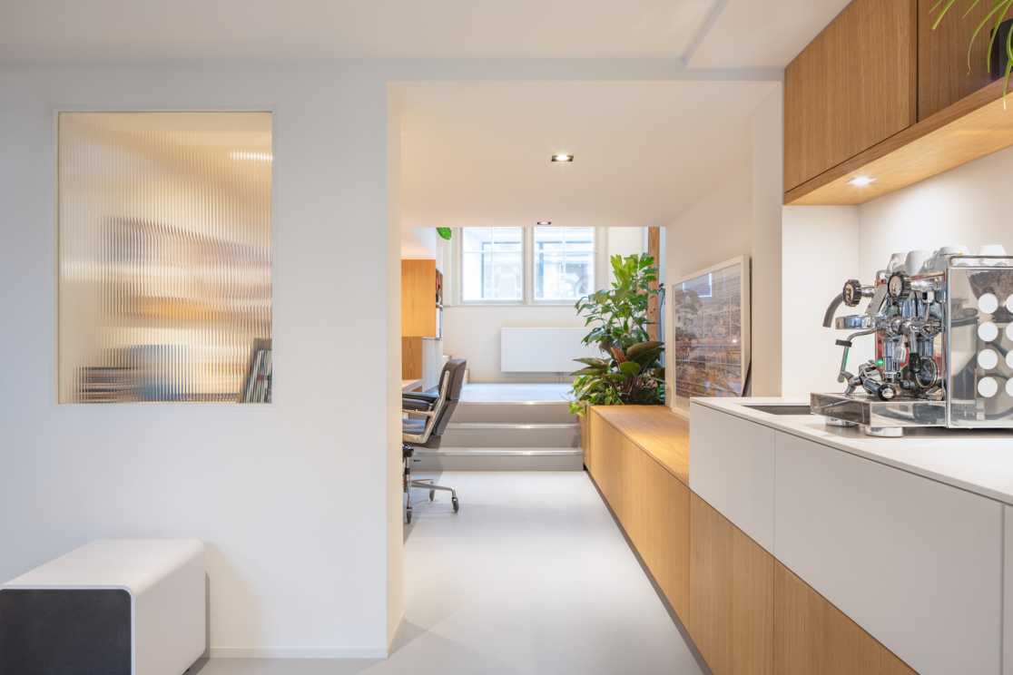 office in an urban loft in Amsterdam designed by Standard Studio