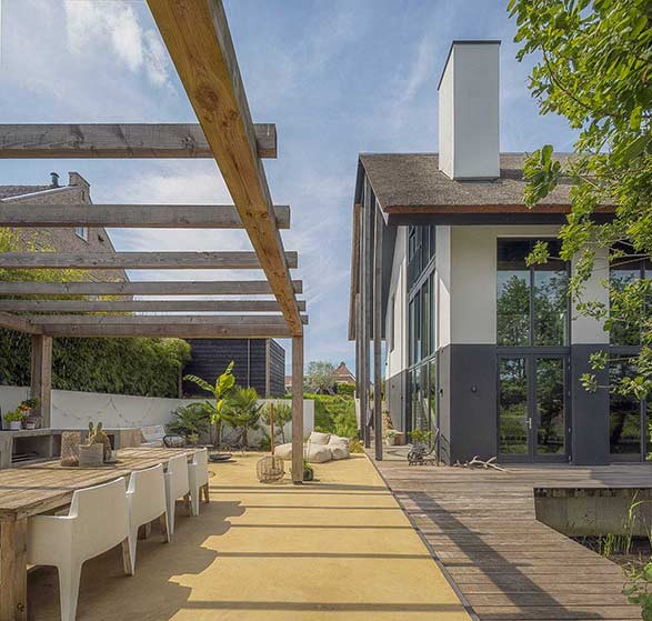 ibiza style terrace and villa